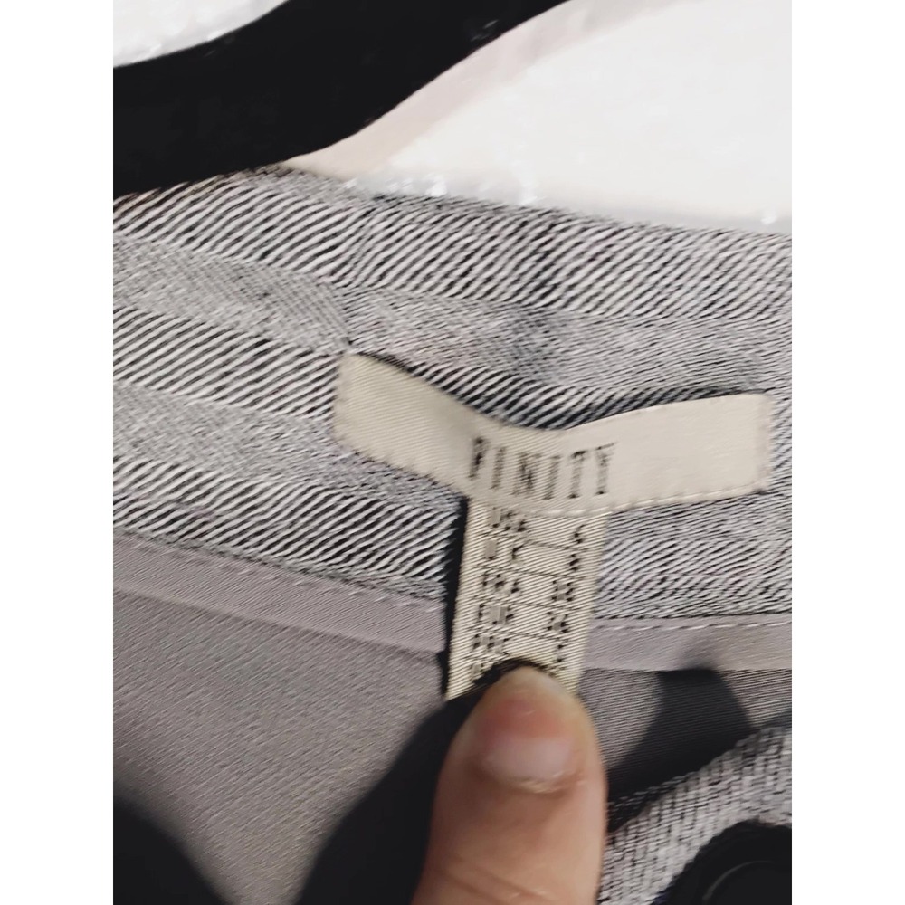 Finity Womens Grey Herringbone Straight Leg Dress Pants Workwear Trousers (66) - Picture 8 of 9